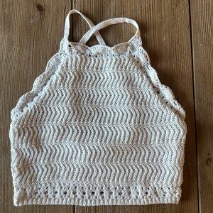Hollister Co. Women's White Crop-top